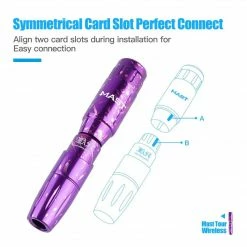 DragonHawk Mast Tour Wireless PMU Tattoo Machine WITH BATTERY By Dragon Hawk Purple